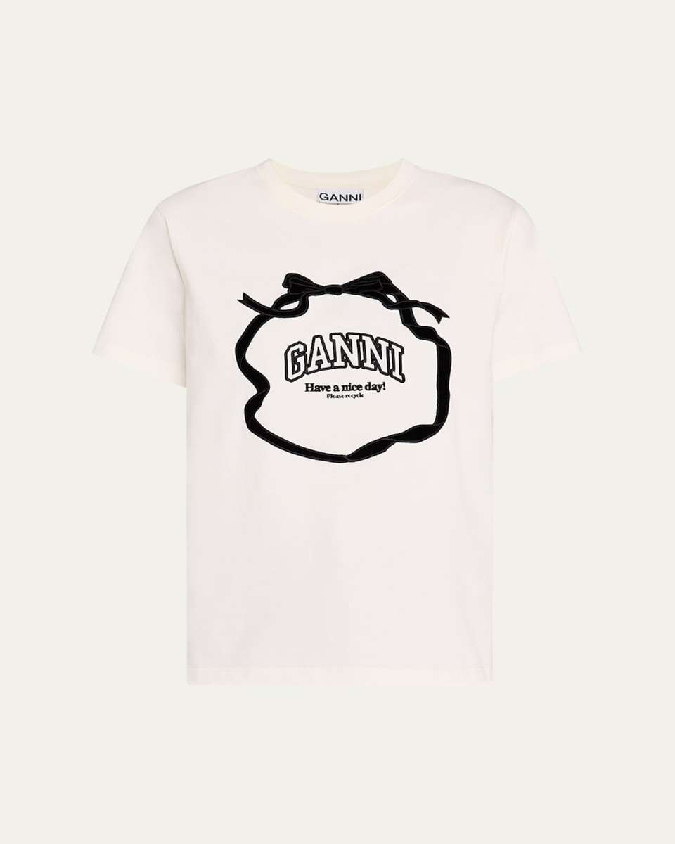Heavy Cotton Relaxed Bow T-Shirt